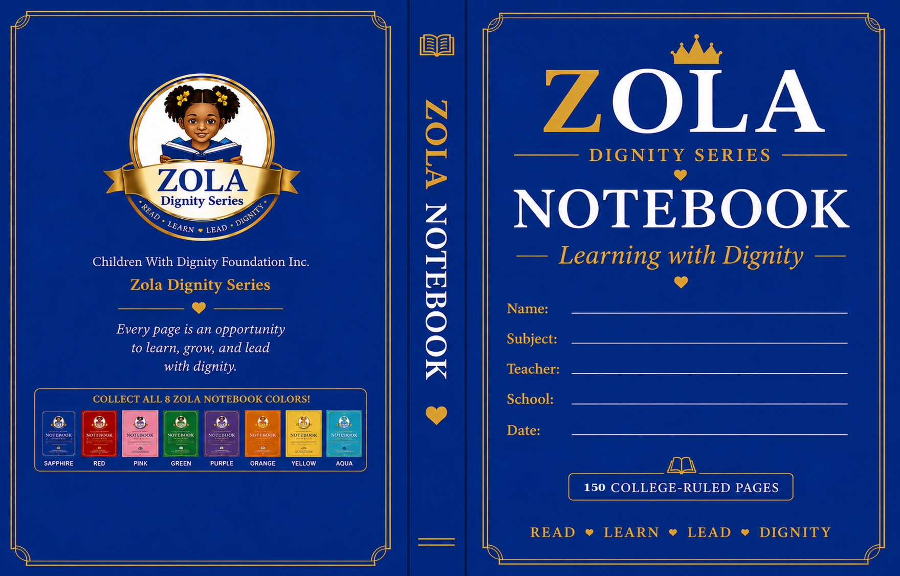 Zola Notebook — Sapphire Blue cover